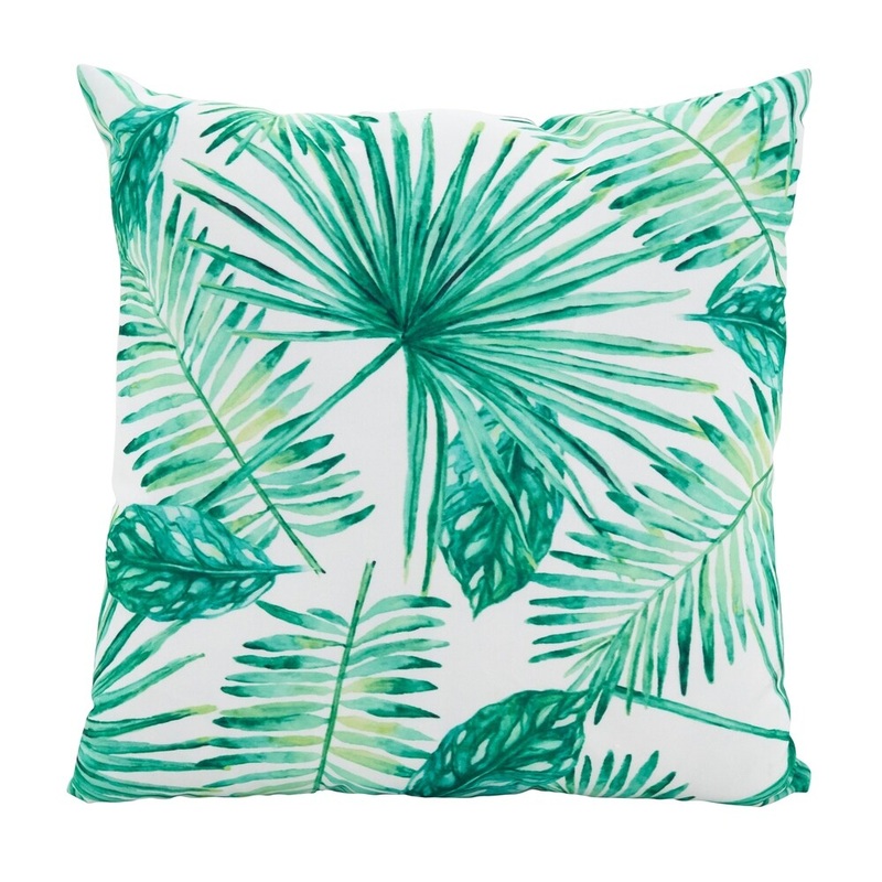 Tahiti Leaf Poly Filled Throw Pillow