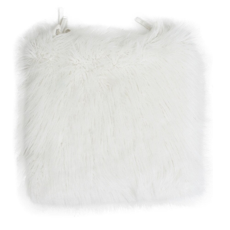 Thro by Marlo Lorenz Keller Faux Mongolian Fur Seat Cushion