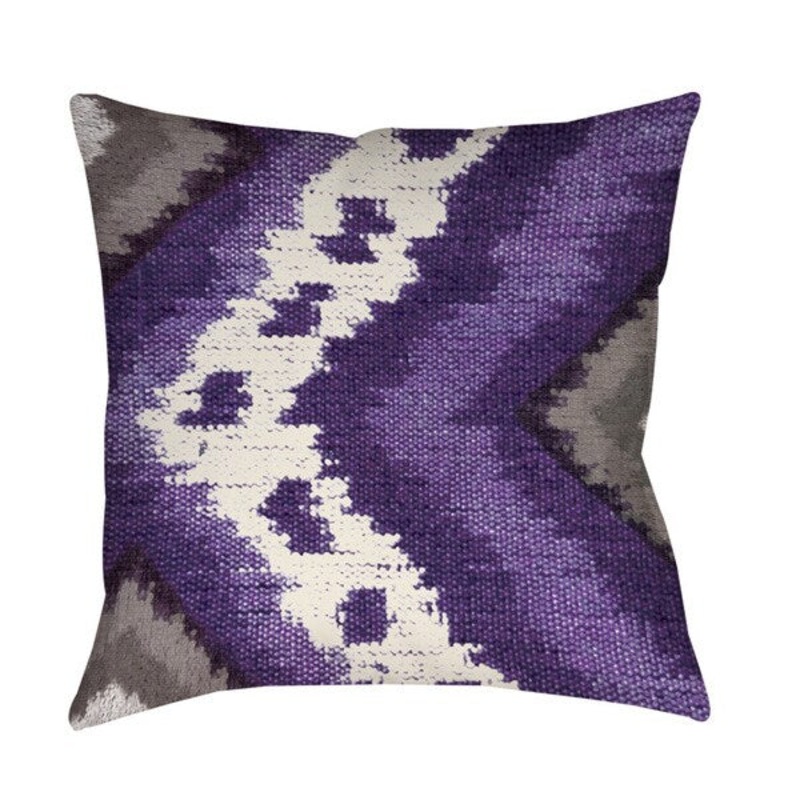 Tribal Ikat Plum Throw/ Floor Pillow