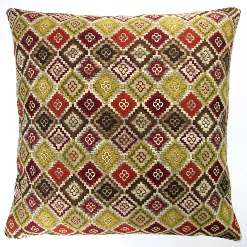 Artisan Pillows Indoor 20-inch Brown Geometric Southwestern Country Western Accent Throw Pillow Cover
