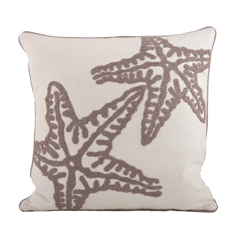 Starfish Design Down Filled Decorative Throw Pillow