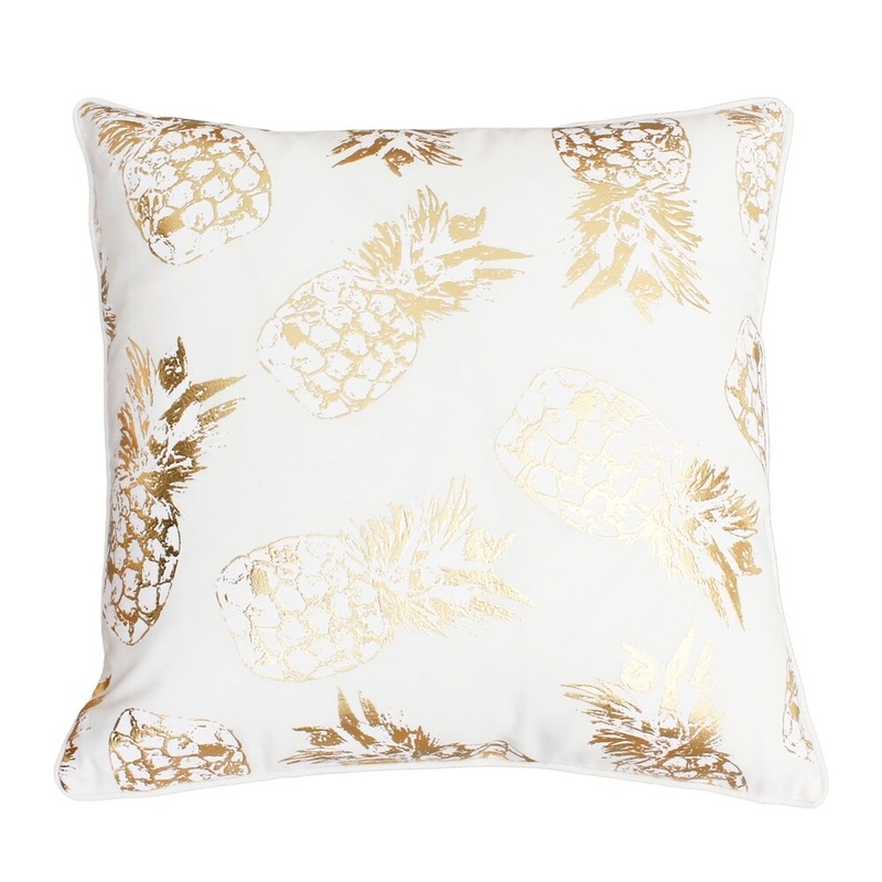 Thro 20" Saugus Pineapple Raised Foil Printed Pillow