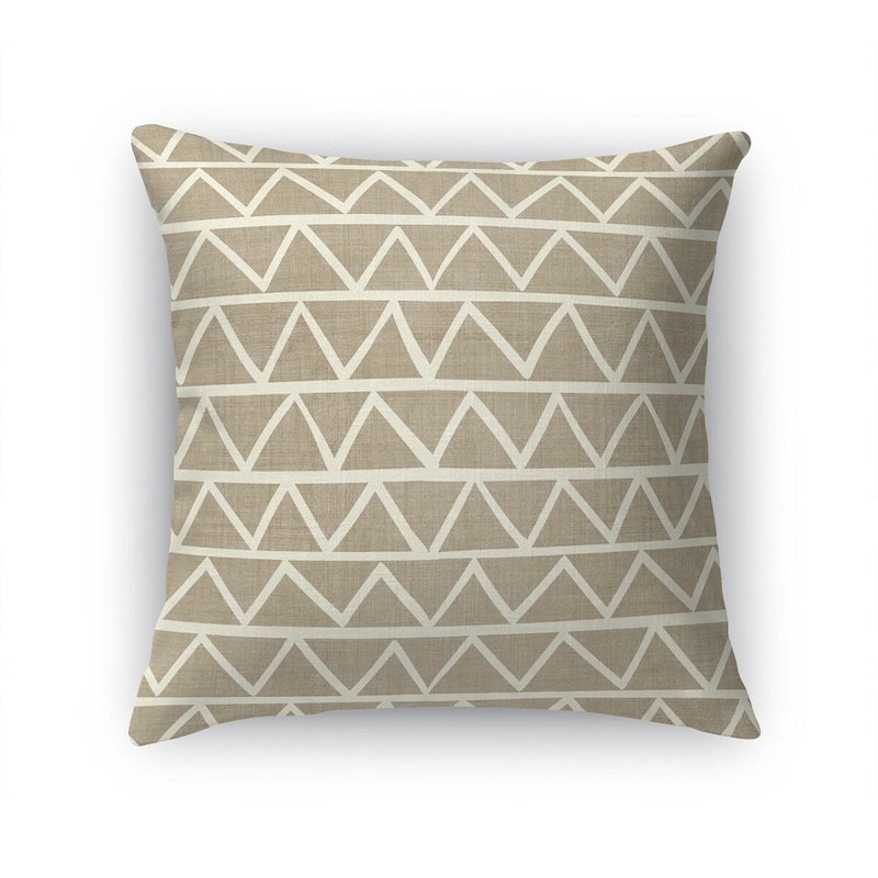 ZIG ZAG STRIPE TAN Accent Pillow by Becky Bailey
