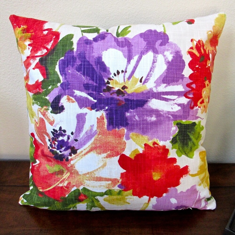 Artisan Pillows Indoor 20-inch Colorful Wildflowers Modern Abstract Floral Accent Throw Pillow Cover