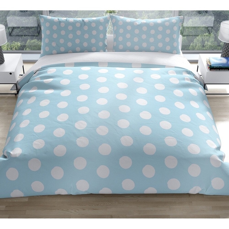 BIG POLKA DOTS LIGHT BLUE Pillow Case By Kavka Designs - N/A