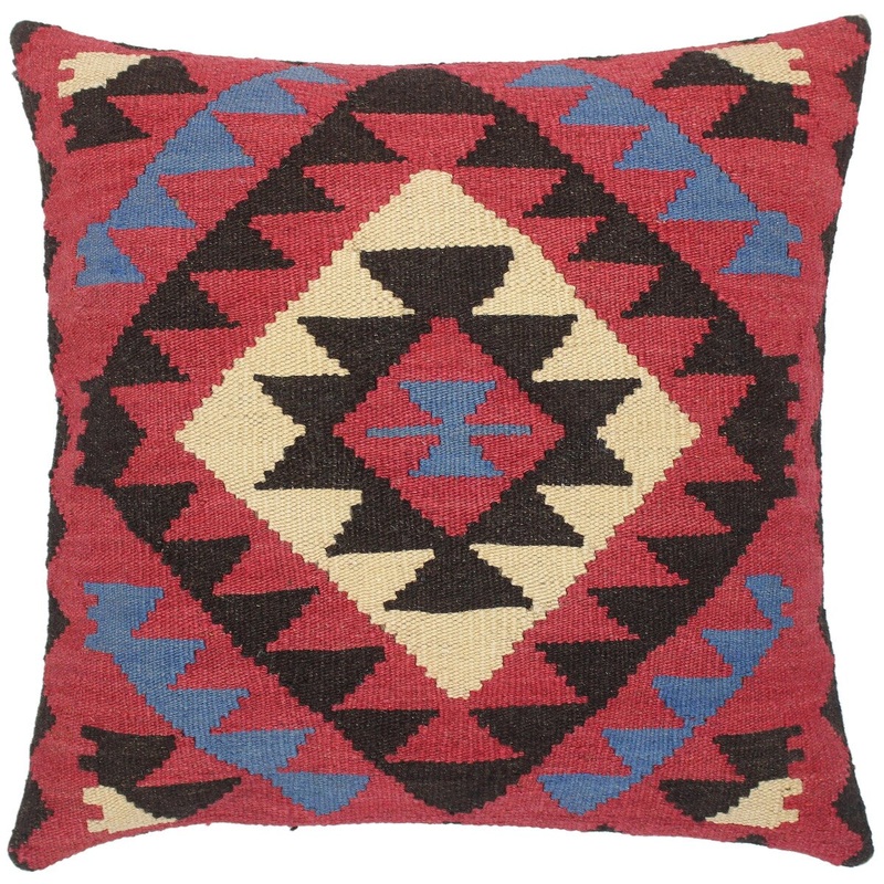 Shabby Chic Susie Hand-Woven Turkish Kilim Pillow 20 in. x 20 in.
