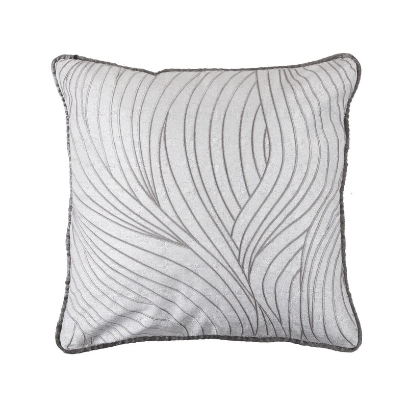 Wave embroidery Pillow, 18x18