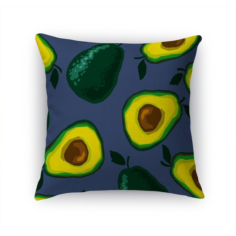 AVOCADO PARTY DARK BLUE Accent Pillow by Kavka Designs