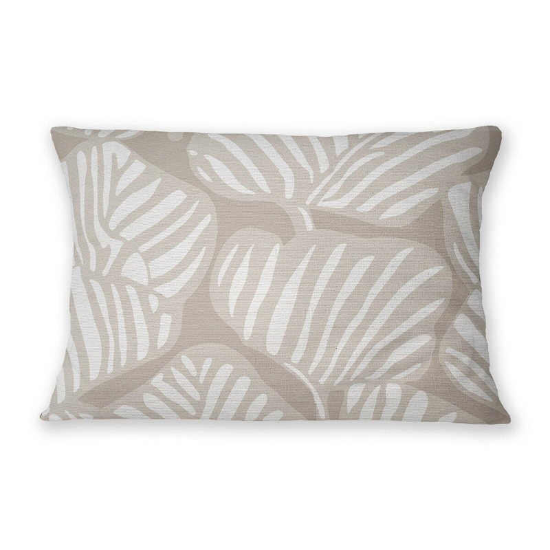 ABSTRACT BOTANICAL NEUTRAL Linen Throw Pillow By Becca Dell'Arciprete