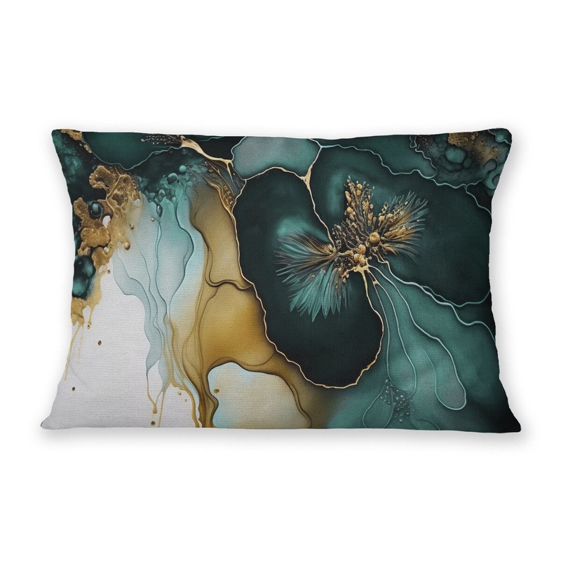 ALCHEMY GREEN Linen Throw Pillow By Marina Gutierrez