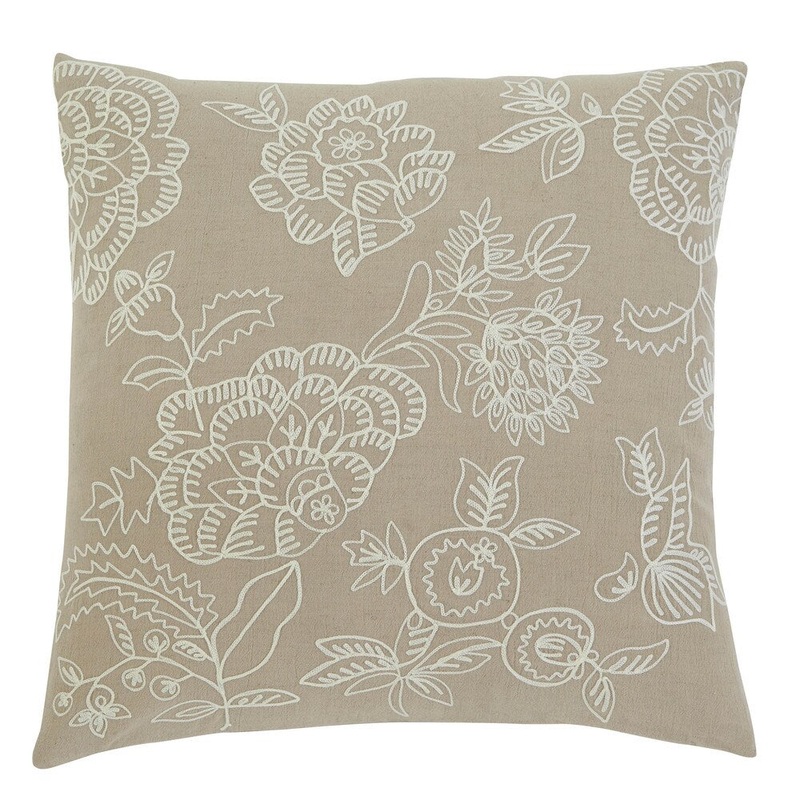 Signature Design by Ashley Embroidered Natural 18-inch Pillow Cover