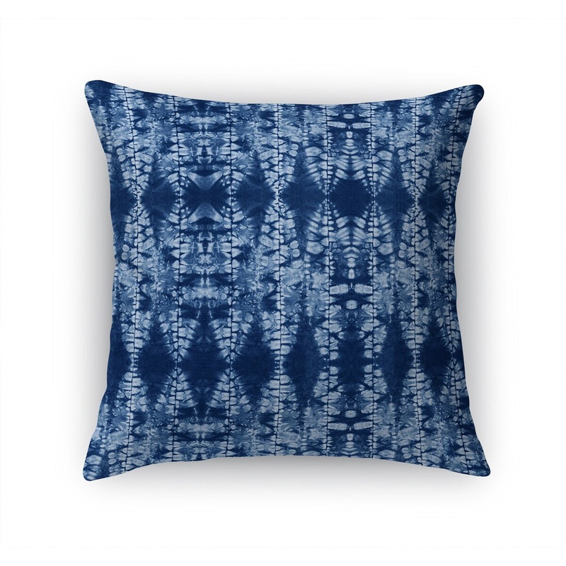 STAINED LEAVES BLUE Accent Pillow by Terri Ellis