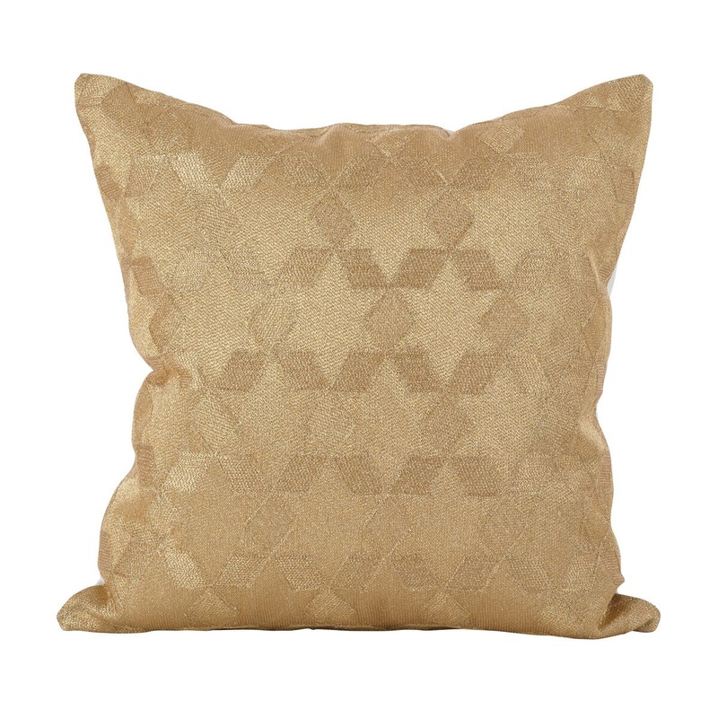 Stitched Star Design Cotton Throw Pillow Cover