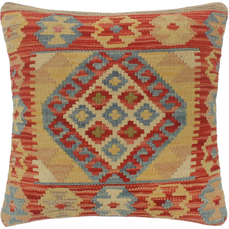 Tribal Turkish Cornish Hand Woven Kilim Pillow