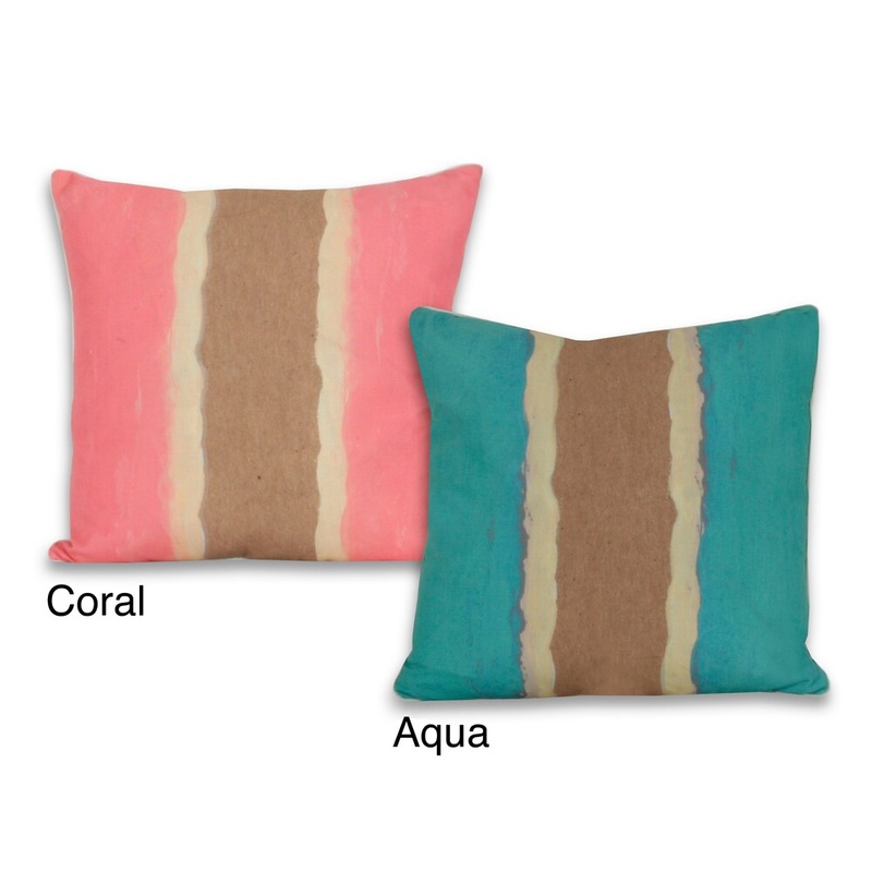 Water Color Sea Shore 20 x 20-inch Pillow