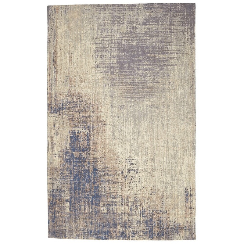 5' x 8' Wanderlust Hand Woven Cotton Chenille Abstract Rug