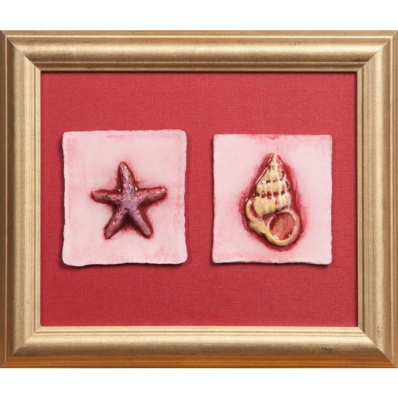 Cast Paper 'Starfish & Wentle Combo' 10x12 Indoor or Outdoor Option Available