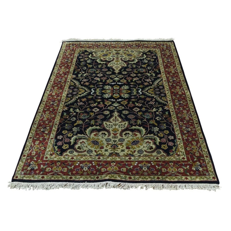 Shahbanu Rugs 300 Kpsi Kashan Revival Hand-Knotted New Zealand Wool Rug (3'1" x 4'10") - 3'1" x 4'10"
