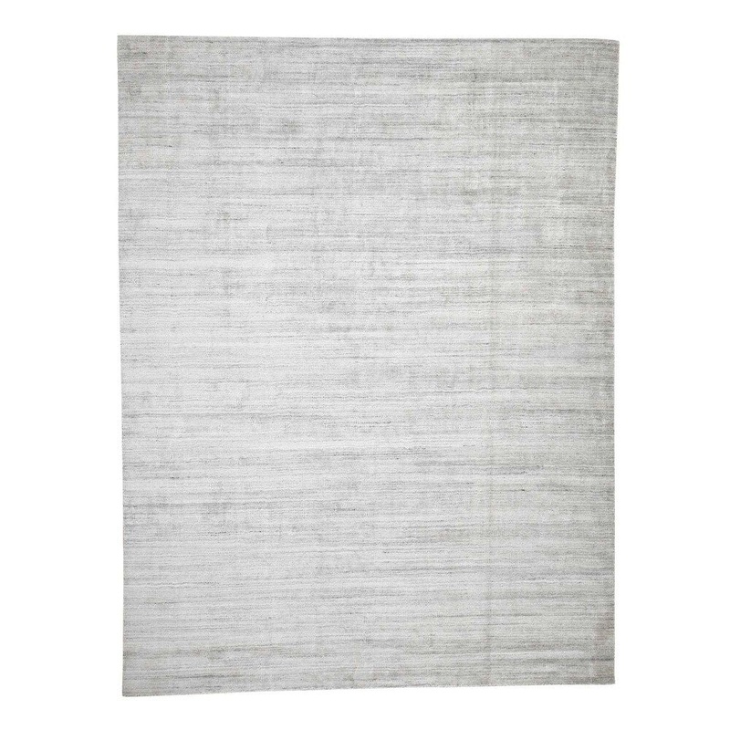 Shahbanu Rugs Art Silk Gabbeh With Grass Design Hand-Loomed Oriental Rug (9'3" x 12'2") - 9'3" x 12'2"