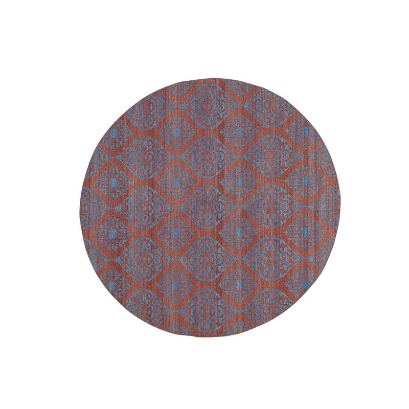 Shahbanu Rugs Hand Woven Flat Weave Durie Kilim Reversible Round Rug (8'0" x 8'0") - 8'0" x 8'0"