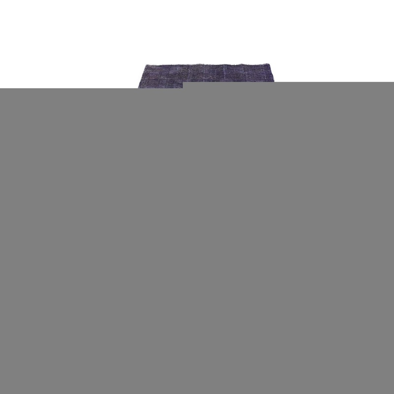 Shahbanu Rugs Overdyed Persian Hamadan Worn Purple Runner Hand-Knotted Rug (3'4" x 8'6") - 3'4" x 8'6"