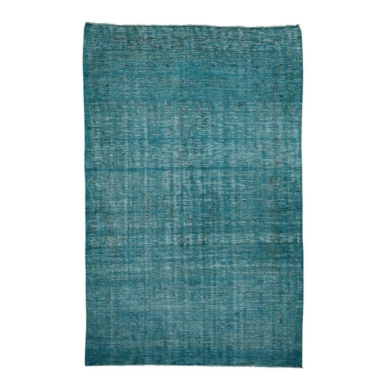 Shahbanu Rugs Overdyed Tabriz Pure Wool Hand-Knotted Oriental Rug (6'3" x 9'10") - 6'3" x 9'10"