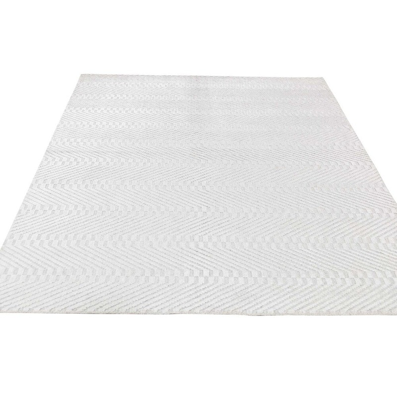 Shahbanu Rugs Wool and Silk Hand Loomed Tone on Tone Oriental Rug (5'0" x 7'0") - 5'0" x 7'0"