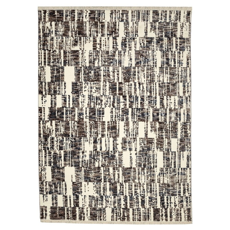 5'3"x7'3" Modern Abstract Ribbed Textured Premium Polyester Rug - 5' x 8'/Surplus