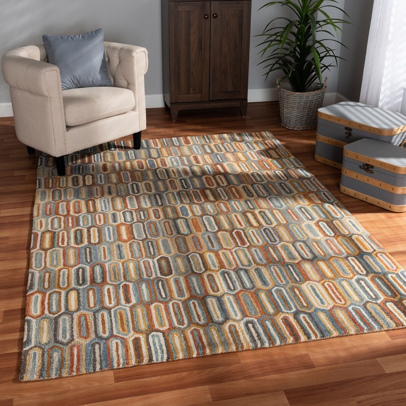 Kavir Mid-Century Modern Hand-Tufted Wool Area Rug - 5' x 8'/Surplus