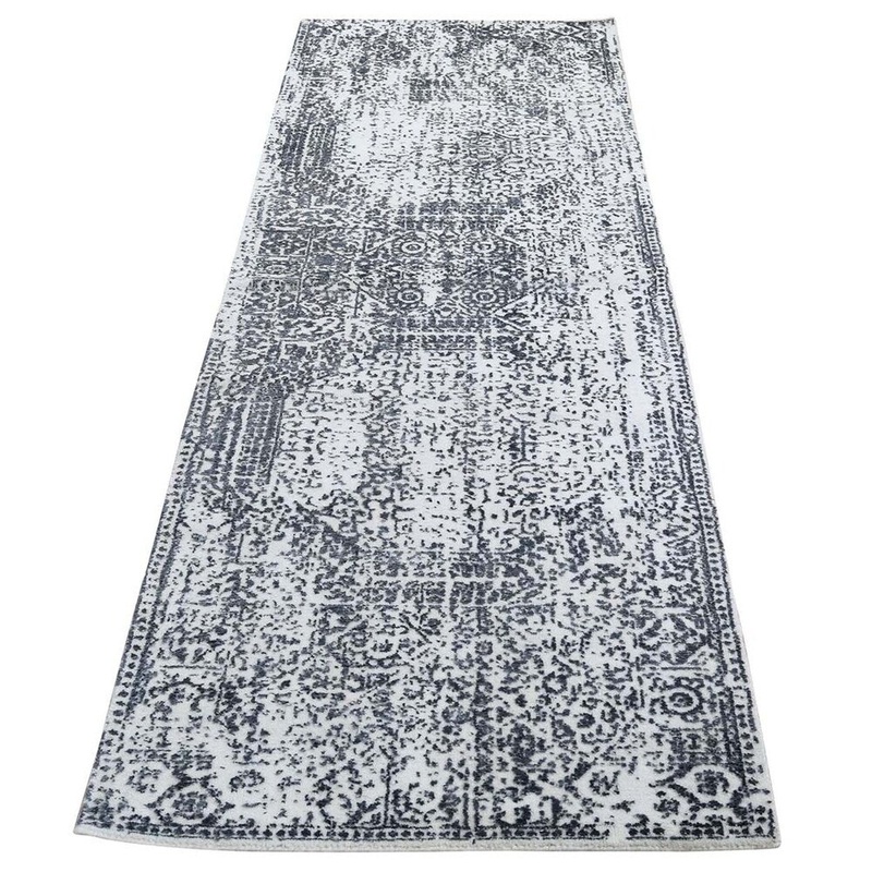 Shahbanu Rugs Ivory Hand-Loomed With Mamluk Design Runner Oriental Rug (2'5" x 8'0") - 2'5" x 8'0"
