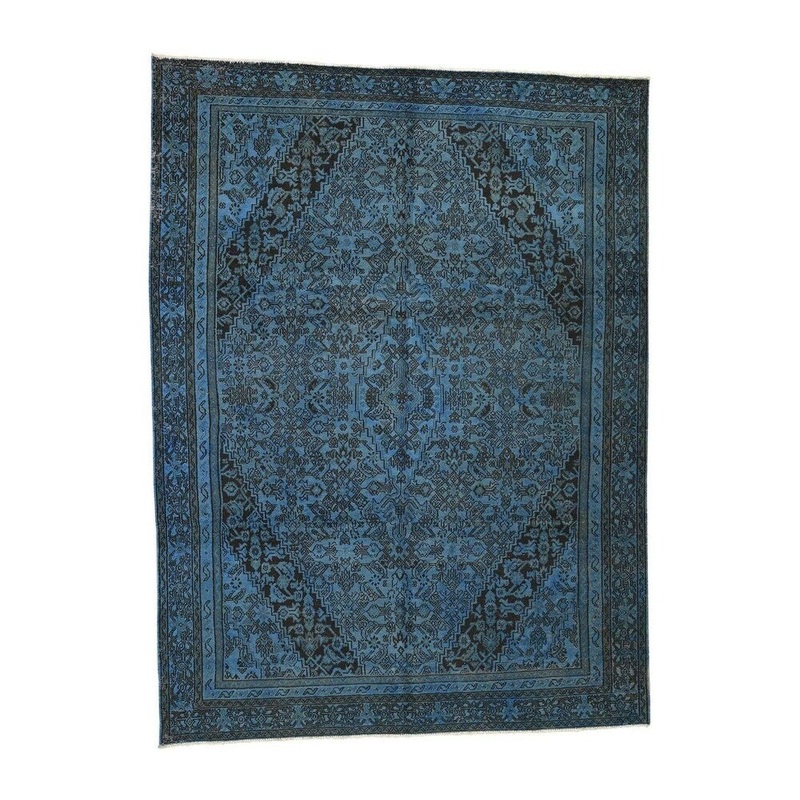 Shahbanu Rugs Overdyed Persian Bibikabad Pure Wool Hand-Knotted Oriental Rug (8'1" x 10'8") - 8'1" x 10'8"