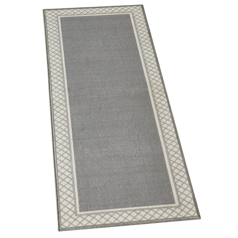 Lattice Border Skid-Resistant Accent Rug