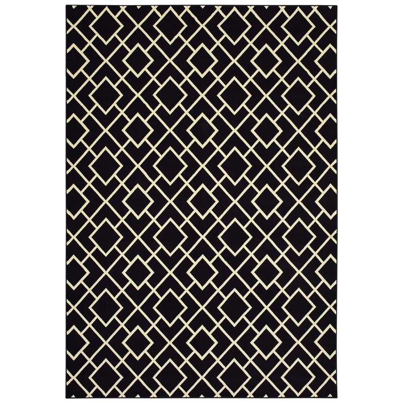 Luna Casual Polypropylene Geometric Runner Accent Rug - 2x8