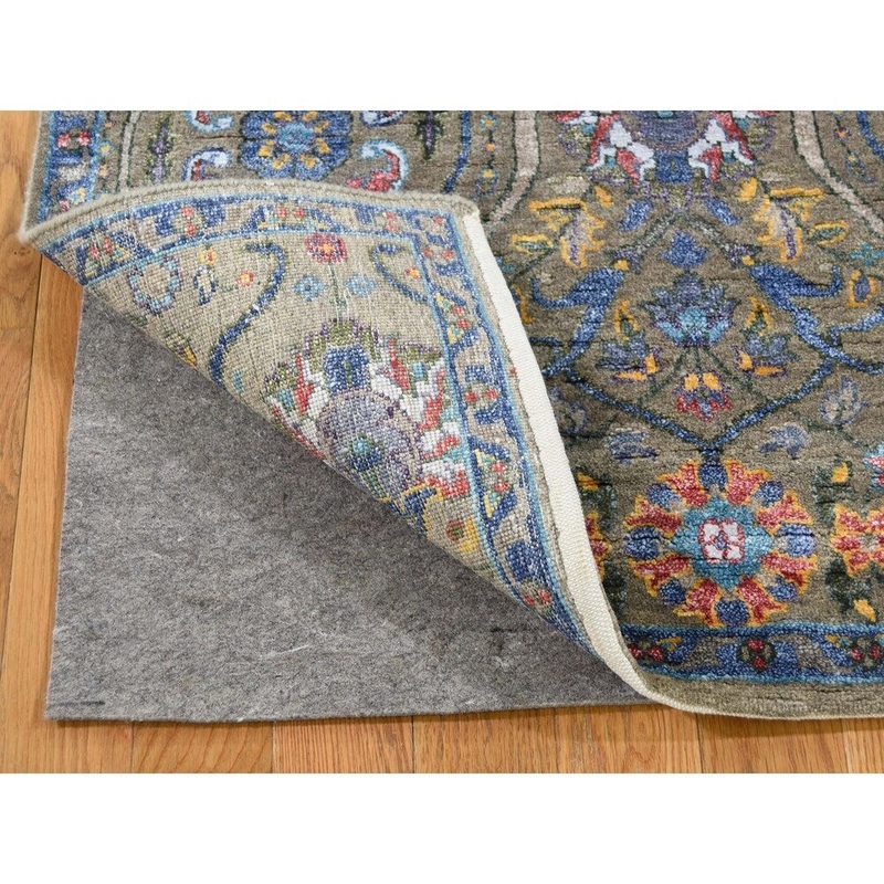 Shahbanu Rugs Hand-knotted Wool And Silk Plush Pile Tabriz Influence Design Oriental (3'0" x 5'1") - 3'0" x 5'1"