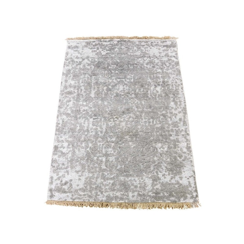 Shahbanu Rugs Wool And Silk Broken Persian Design Hand-Knotted Oriental Rug (2'0" x 3'0") - 2'0" x 3'0"