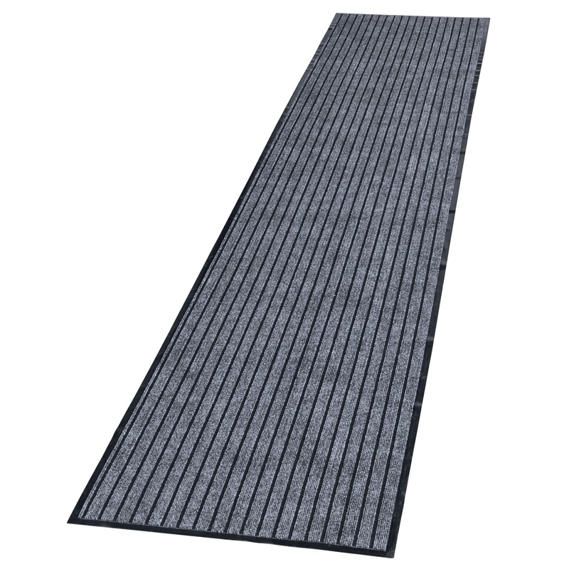 Tufted Stripe Design Slip-Resistant Utility Runner Rug
