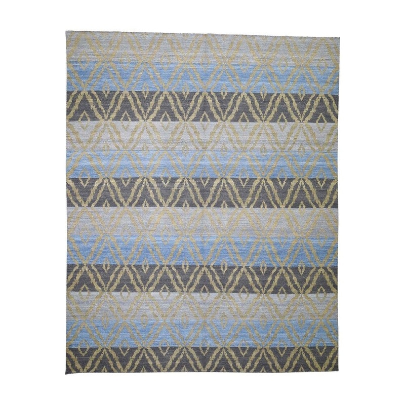 Shahbanu Rugs Hand Woven Flat Weave Pure Wool Reversible Kilim Oriental Rug (8'1" x 10'1") - 8'1" x 10'1"