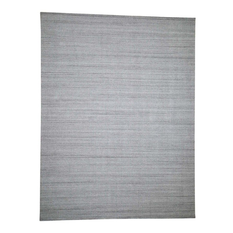 Shahbanu Rugs Pure Wool Grass Design Hand-Loomed Oriental Rug (9'0" x 12'0") - 9'0" x 12'0"