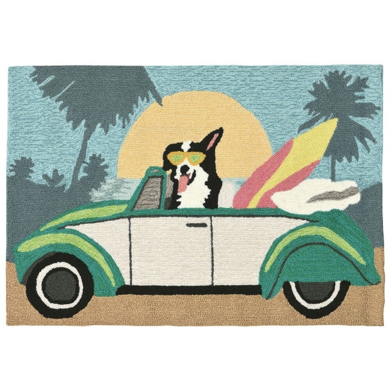 Liora Manne Frontporch California Dreaming Indoor/Outdoor Rug Pastel 24"X36"