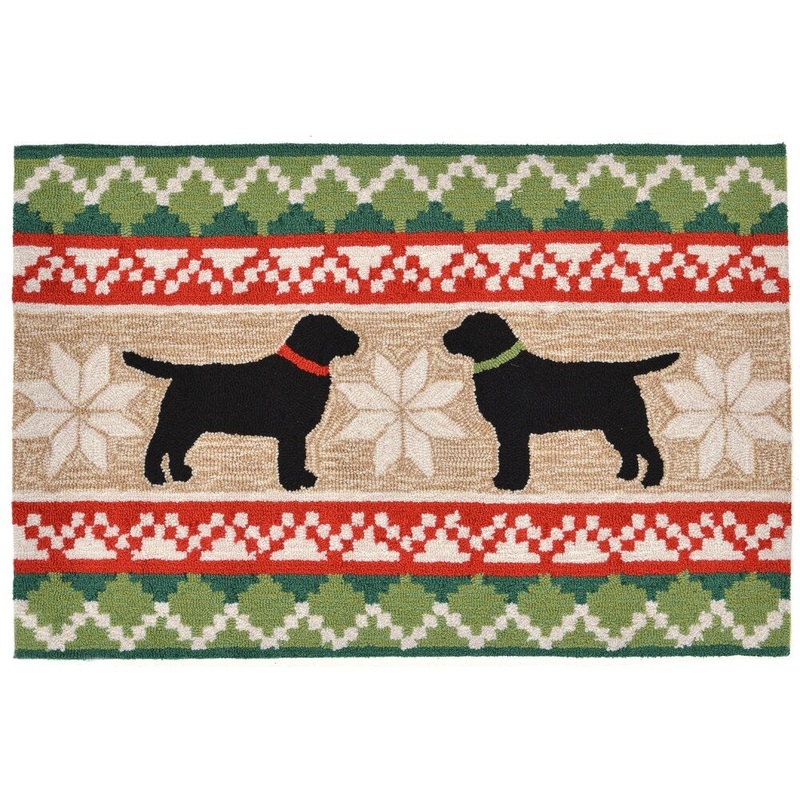 Liora Manne Frontporch Nordic Dogs Indoor/Outdoor Rug Neutral 20"X30"
