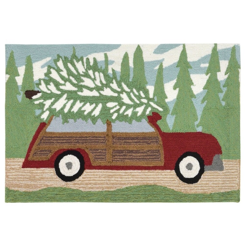 Liora Manne Frontporch Woody Wonderland Indoor/Outdoor Rug Pine 30"X48"
