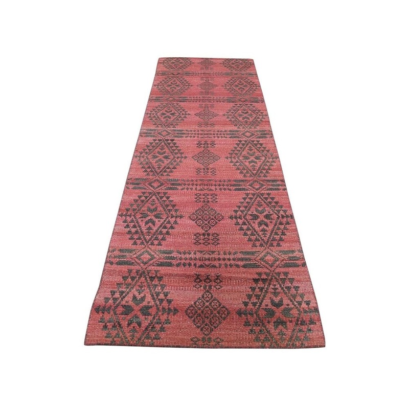Shahbanu Rugs Hand-Woven Reversible Kilim Flat Weave Runner Oriental Rug (2'6" x 11'9") - 2'6" x 11'9"