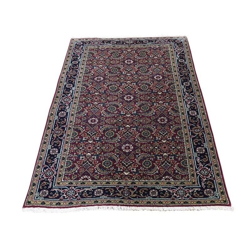 Shahbanu Rugs Herati Fish Design 175 KPSI Hand-Knotted Wool And Silk Oriental Rug (3'0" x 5'0") - 3'0" x 5'0"