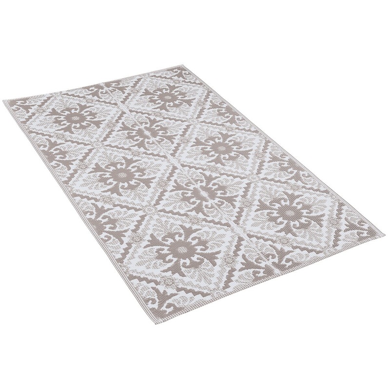 Stylish Diamond Pattern Reversible Outdoor Patio Mat - 72" x 48"