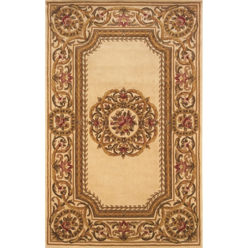 Skyline Decor Ivory Harmony Rugs in Round Shape - 8 Round