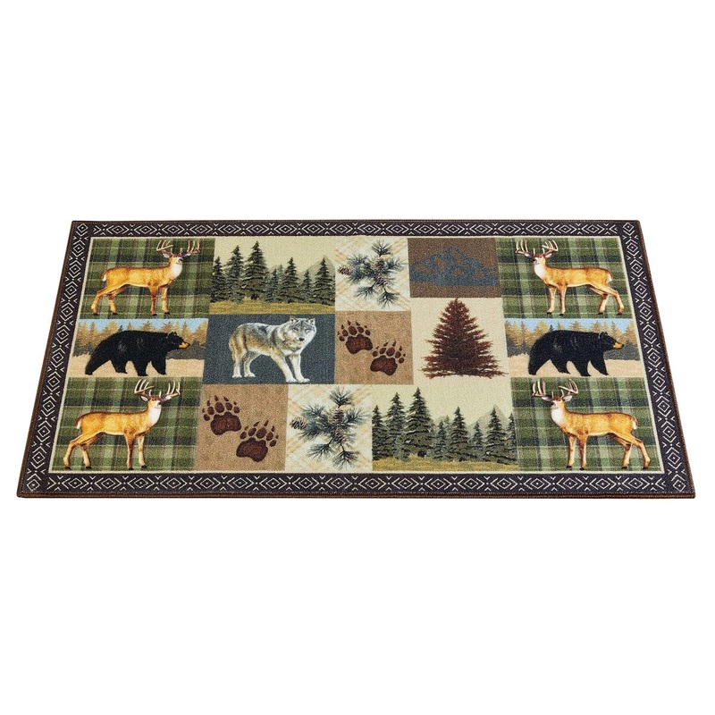 Woodland Patchwork Skid-Resistant Accent Rug - 26.25" x 45"